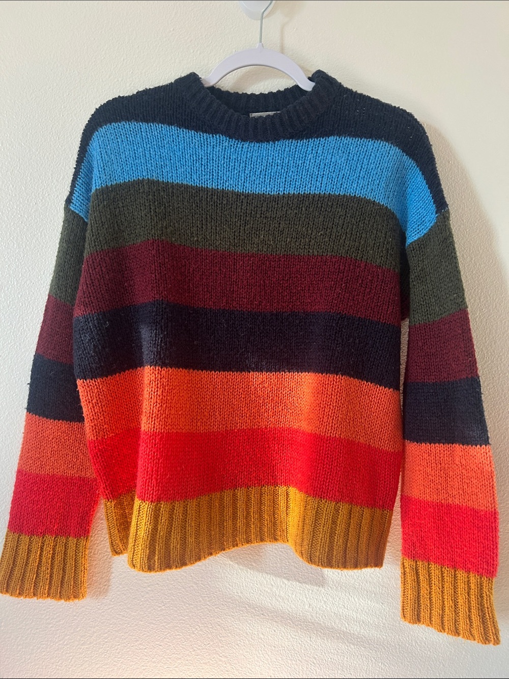 Urban Outfitters - Multicolor Striped Crewneck Sweater - Bold Colorblock